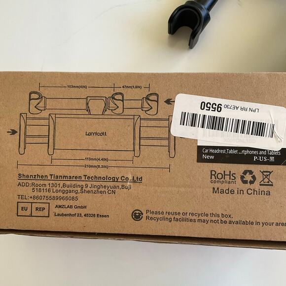 Headrest Mount for Car, Black - Picture 3 of 7